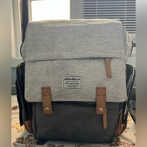 Eddie Bauer Grey Diaper Bag